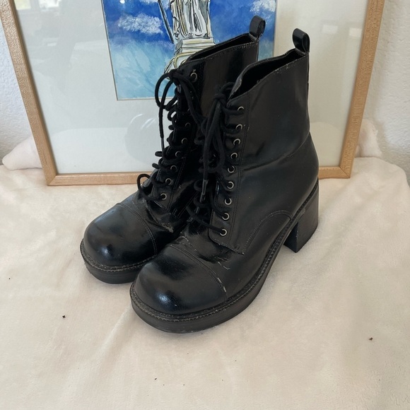 Vintage Xappeal round toe block ankle heel boot - Picture 4 of 6